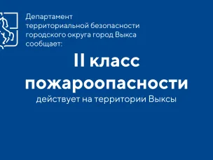 В Выксе установился  II  класс пожароопасности